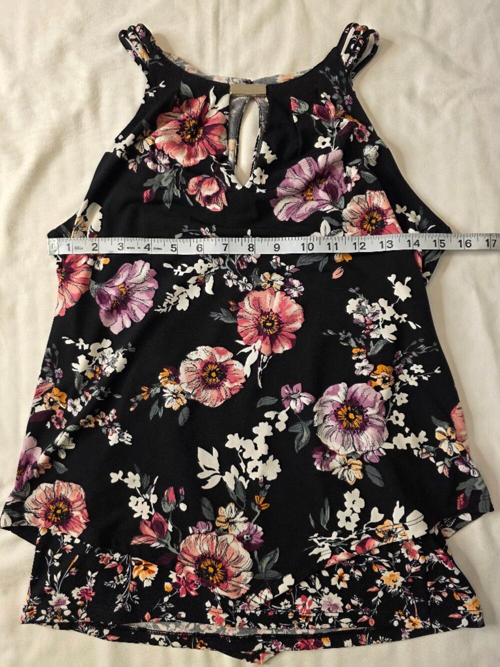 White House Black Market Floral Sleeveless Blouse, Size XS - Picture 3 of 10